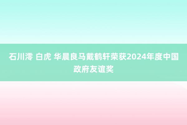 石川澪 白虎 华晨良马戴鹤轩荣获2024年度中国政府友谊奖
