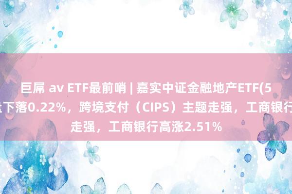 巨屌 av ETF最前哨 | 嘉实中证金融地产ETF(512640)早盘下落0.22%,跨境支付(CIPS)主题走强,工商银行高涨2.51%