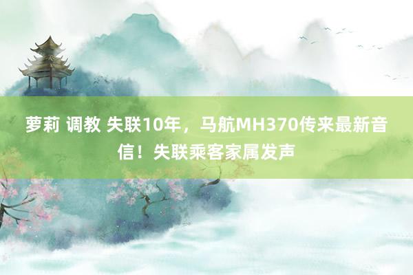 萝莉 调教 失联10年，马航MH370传来最新音信！失联乘客家属发声