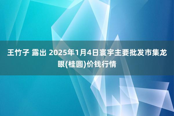 王竹子 露出 2025年1月4日寰宇主要批发市集龙眼(桂圆)价钱行情