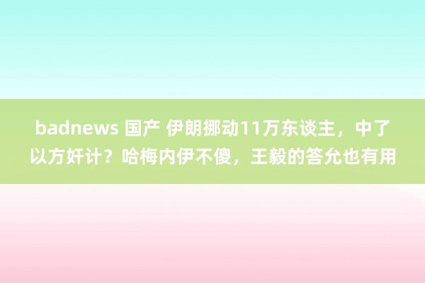 badnews 国产 伊朗挪动11万东谈主，中了以方奸计？哈梅内伊不傻，王毅的答允也有用