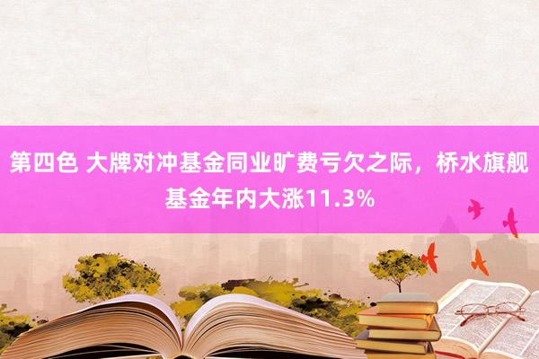 第四色 大牌对冲基金同业旷费亏欠之际，桥水旗舰基金年内大涨11.3%