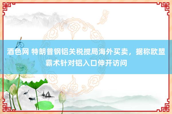 酒色网 特朗普钢铝关税搅局海外买卖，据称欧盟霸术针对铝入口伸开访问