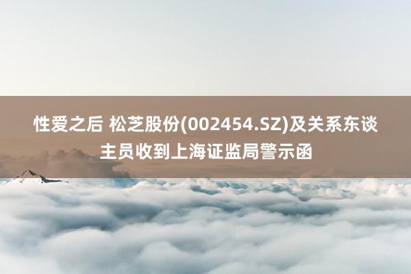 性爱之后 松芝股份(002454.SZ)及关系东谈主员收到上海证监局警示函