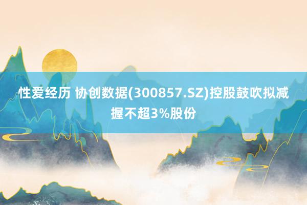 性爱经历 协创数据(300857.SZ)控股鼓吹拟减握不超3%股份