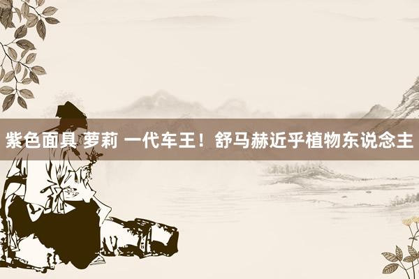 紫色面具 萝莉 一代车王！舒马赫近乎植物东说念主