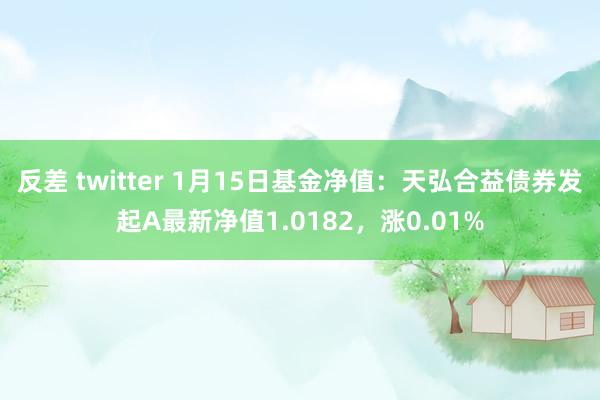 反差 twitter 1月15日基金净值：天弘合益债券发起A最新净值1.0182，涨0.01%