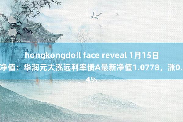 hongkongdoll face reveal 1月15日基金净值：华润元大泓远利率债A最新净值1.0778，涨0.04%