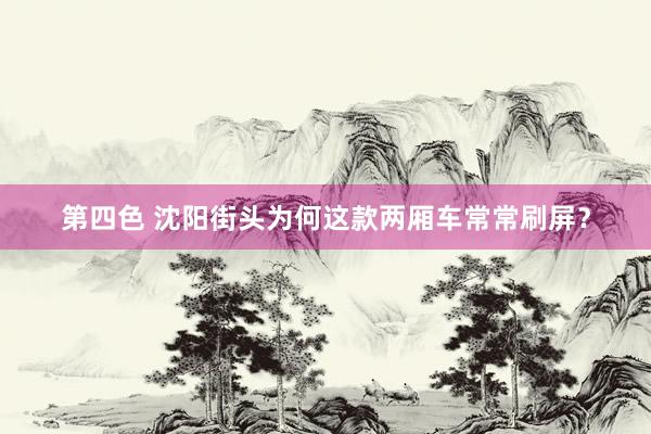 第四色 沈阳街头为何这款两厢车常常刷屏？
