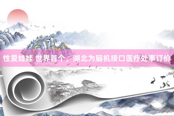 性爱娃娃 世界首个，湖北为脑机接口医疗处事订价