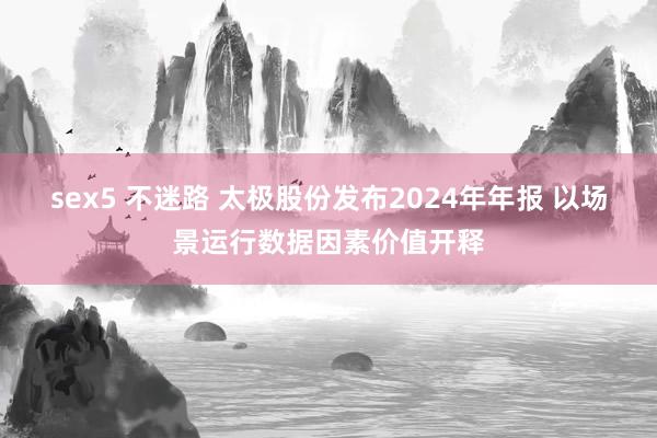sex5 不迷路 太极股份发布2024年年报 以场景运行数据因素价值开释