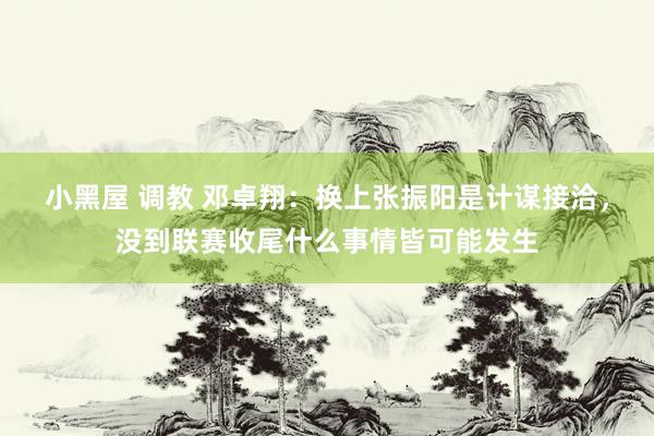 小黑屋 调教 邓卓翔：换上张振阳是计谋接洽，没到联赛收尾什么事情皆可能发生