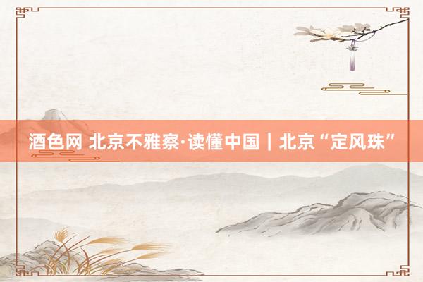 酒色网 北京不雅察·读懂中国｜北京“定风珠”